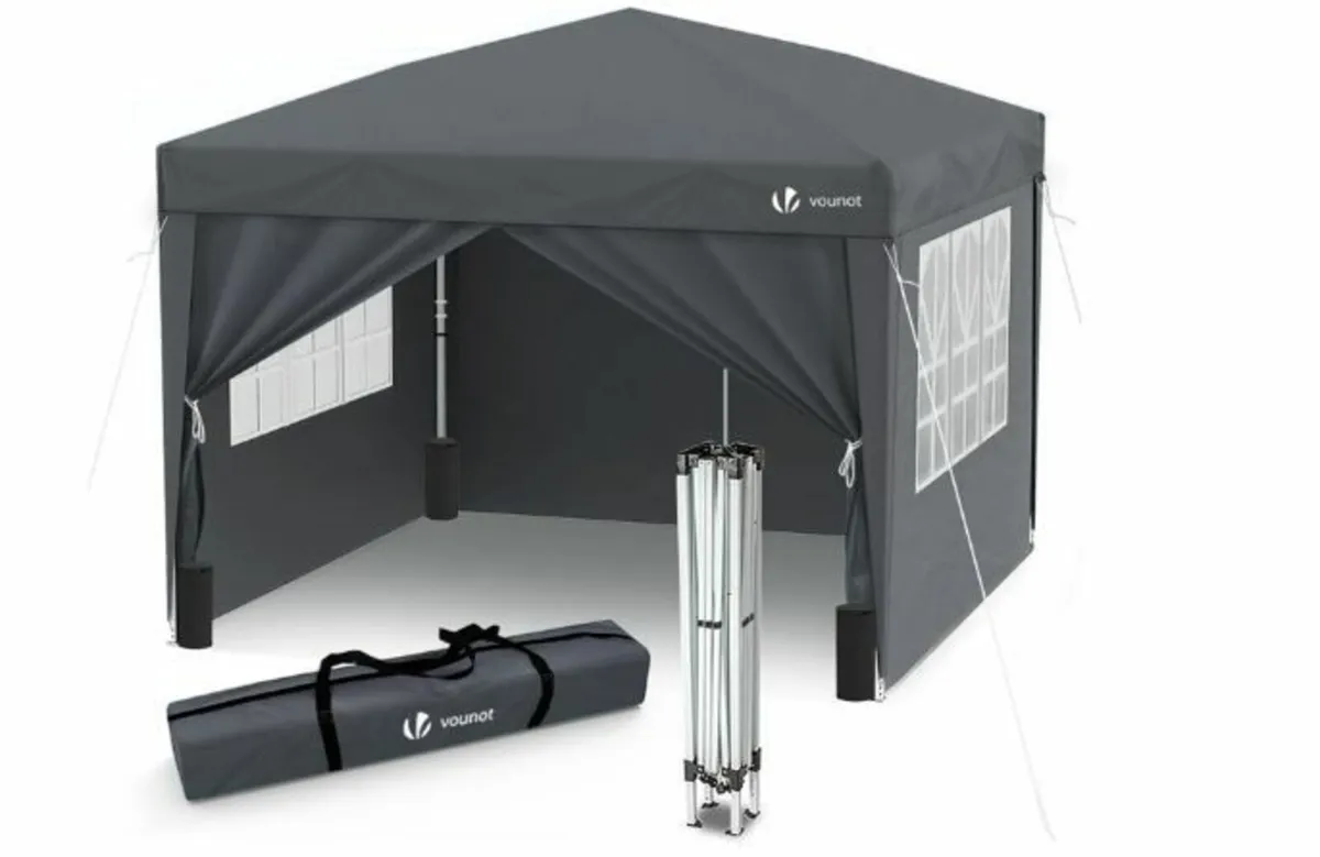3x3m gazebo with 4 side panels - Image 1