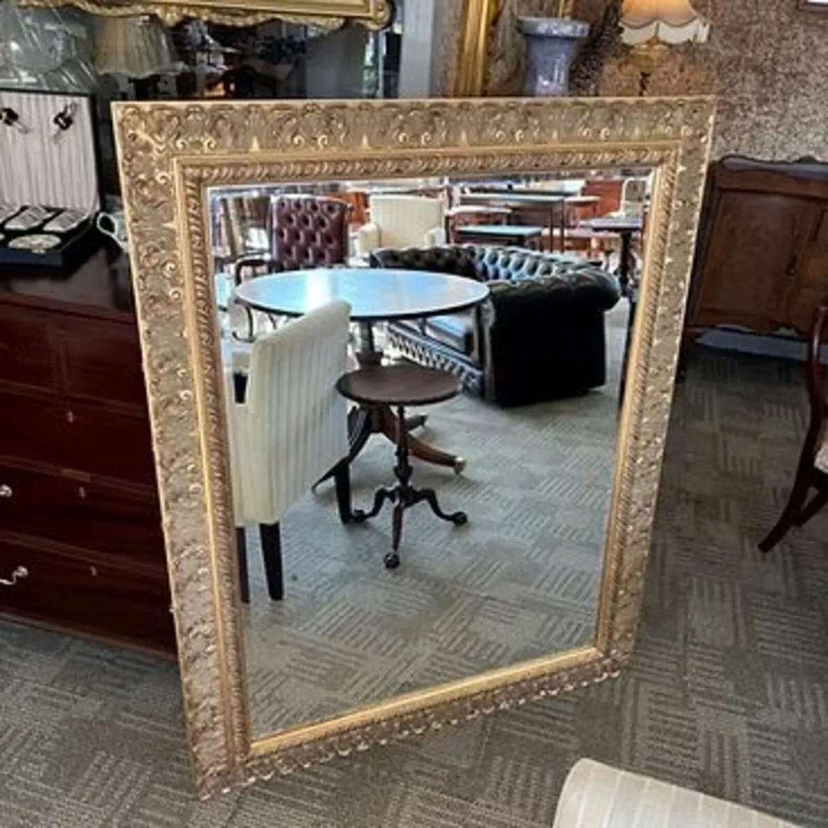 Fabulous ornate bevelled wall mirror. Swipe for ad