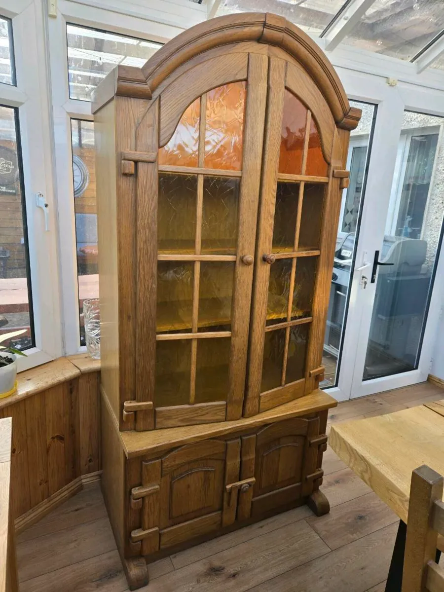 Solid wood glass cabinet - Image 1