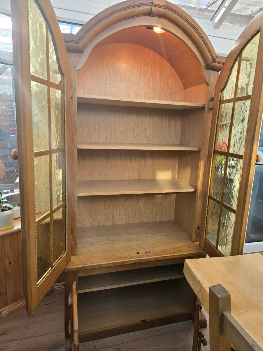 Solid wood glass cabinet - Image 2