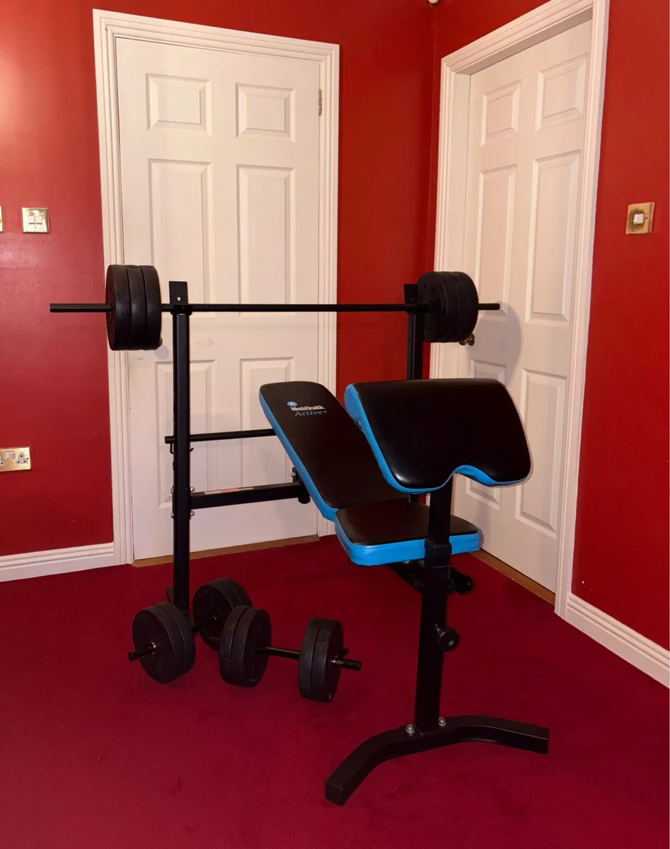 50KG Weights | Bench | Rack | Barbell - Image 2