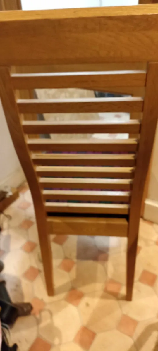 Pair of Oak Dining Chairs - Image 3