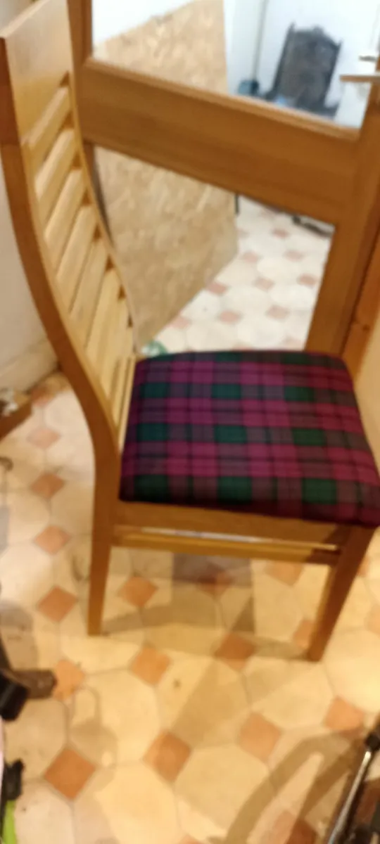 Pair of Oak Dining Chairs - Image 4