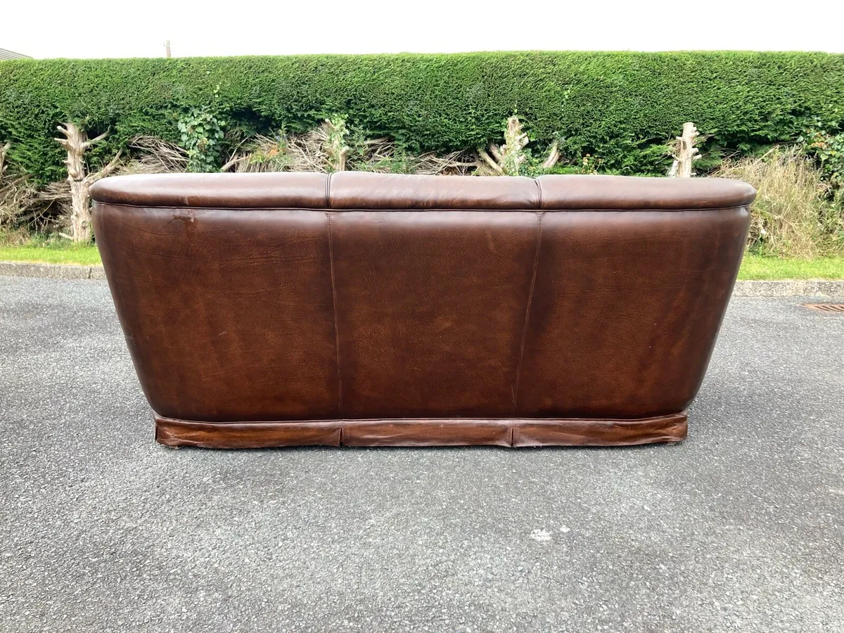 Three Seater Leather Couch - Image 4