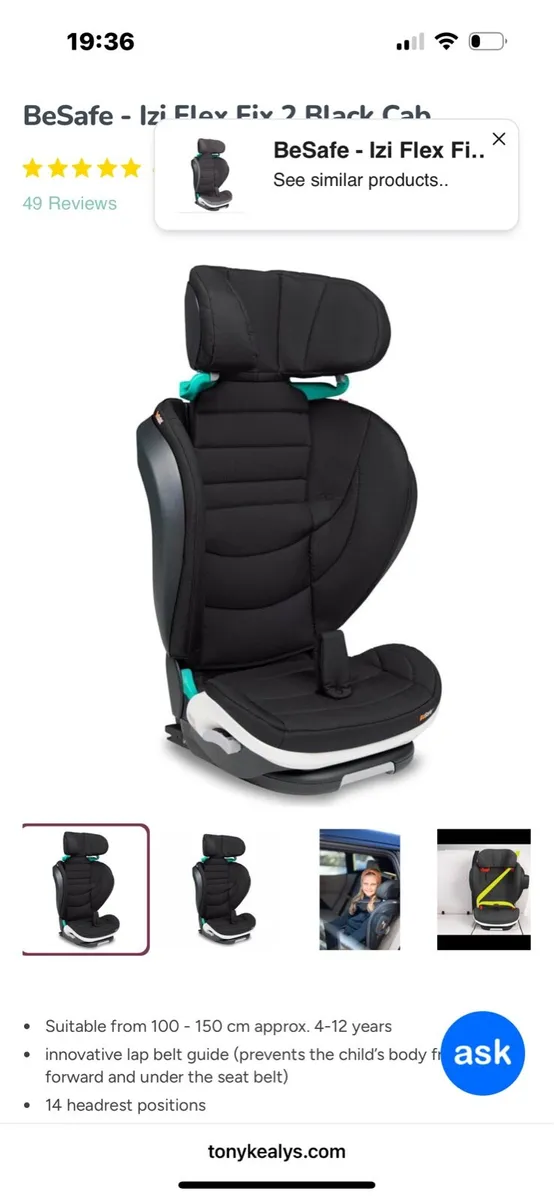 Besafe Kids Car Seat - Image 1