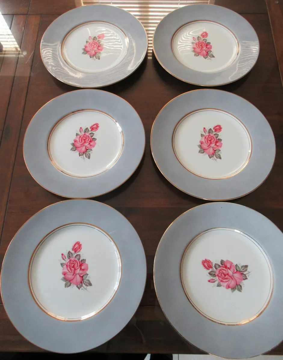 Antique Vintage MINTON china plates rose cottage - Image 2