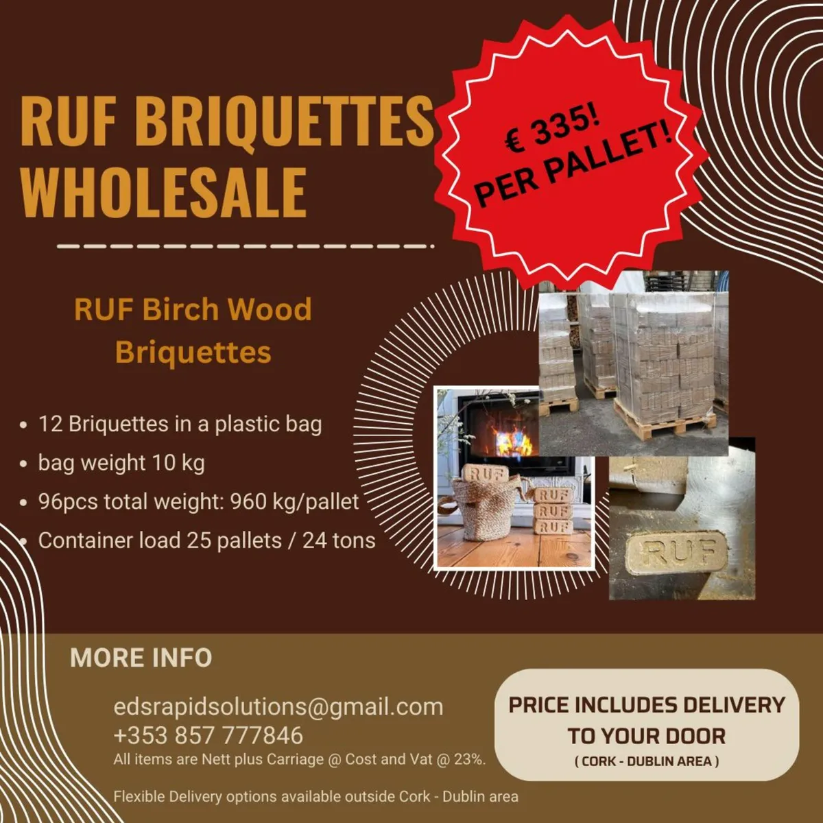 RUF Birch Wood Briquettes - Image 1