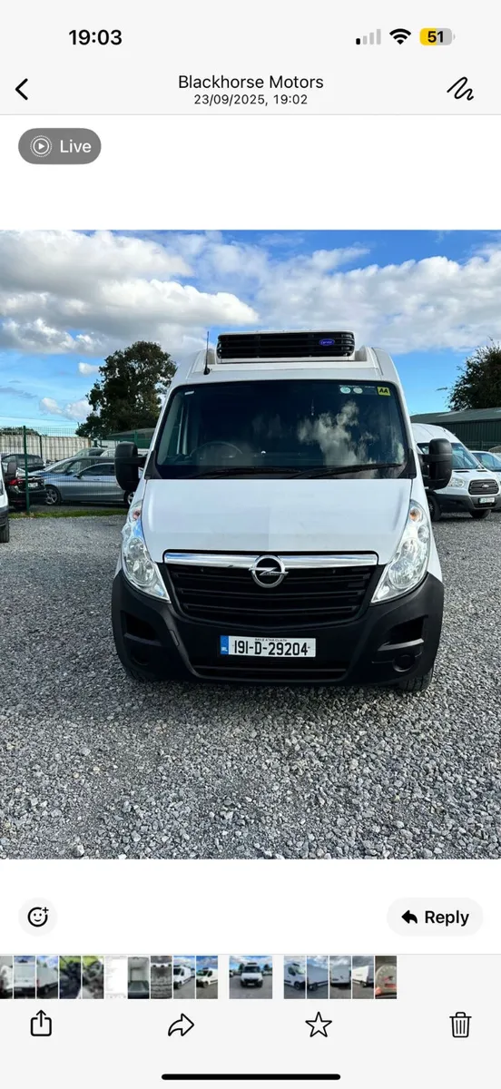 Opel Movano 2019 Fridge freezer low mileage - Image 3