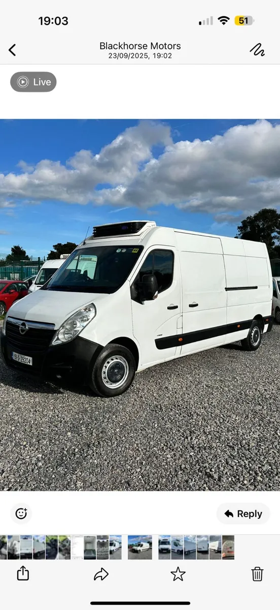 Opel Movano 2019 Fridge freezer low mileage - Image 2