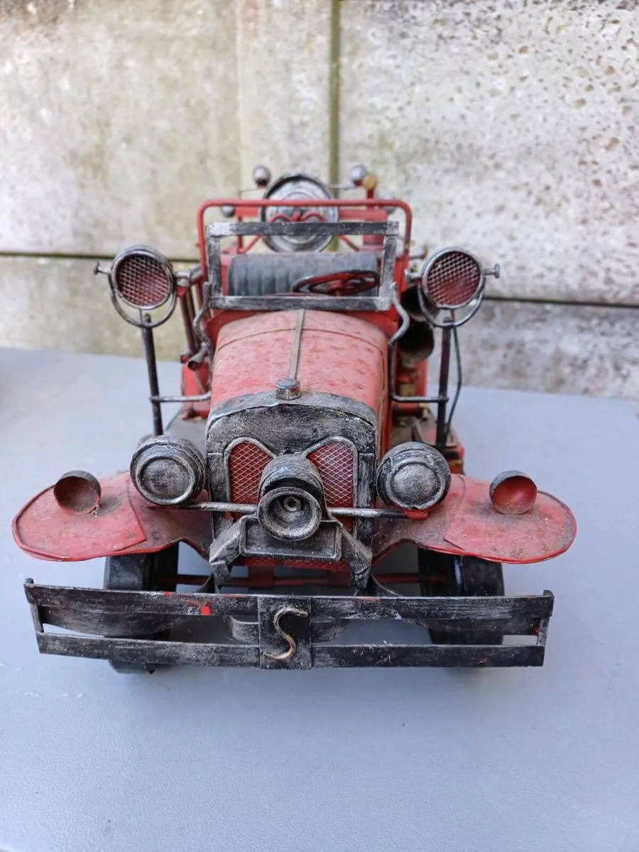 Vintage Collectible Metal Fire Truck - Image 3