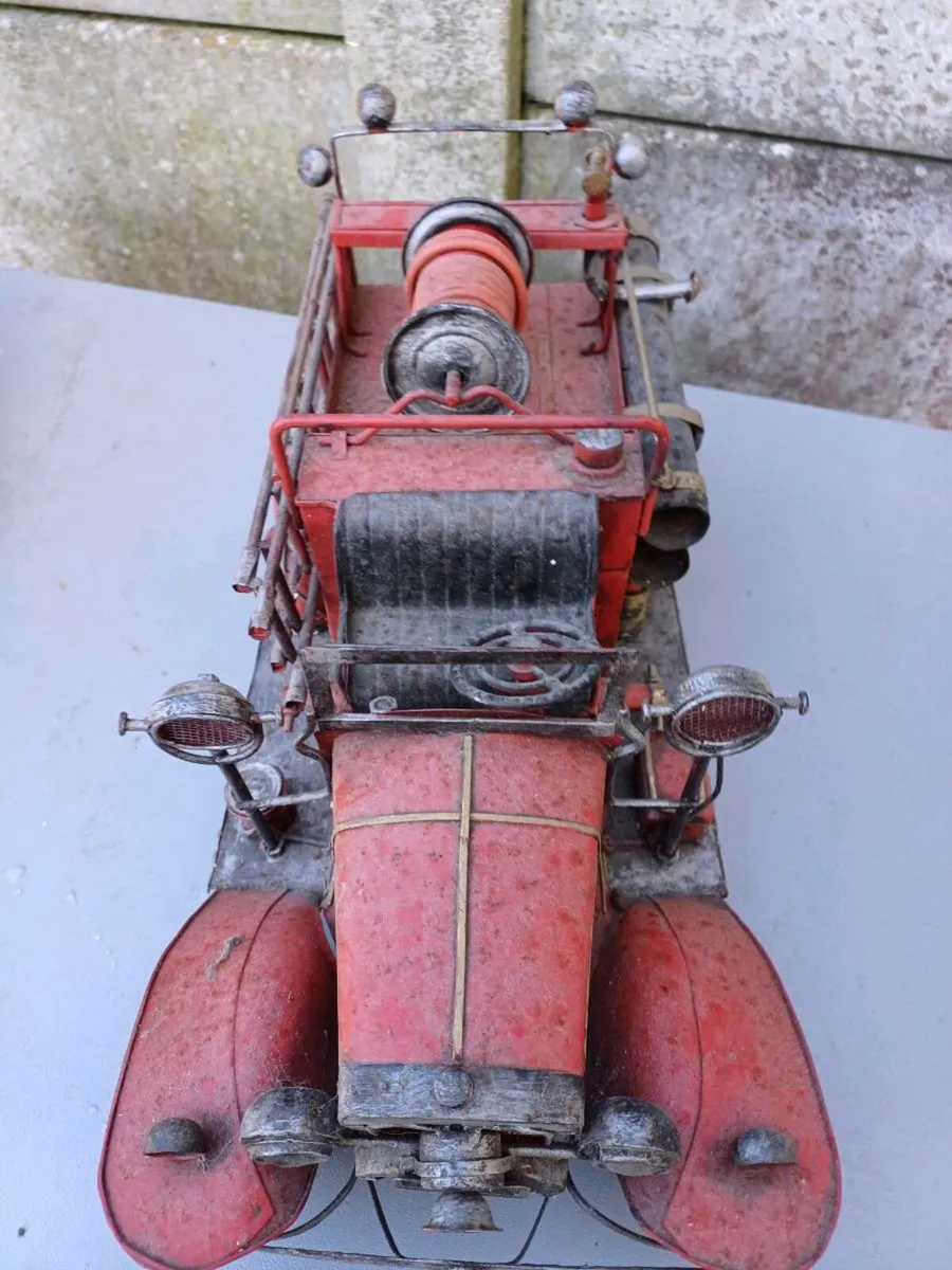 Vintage Collectible Metal Fire Truck - Image 4