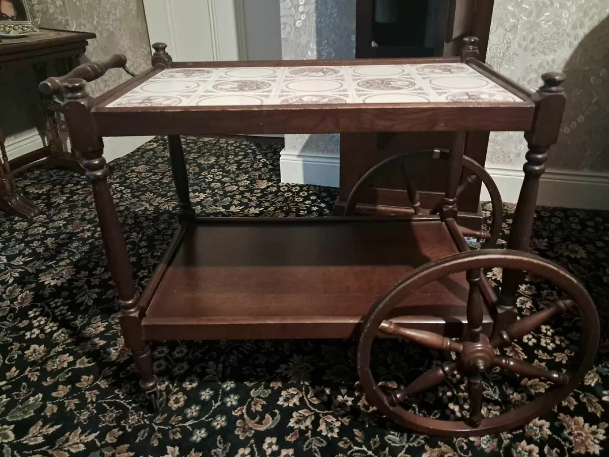 Antique  tea trolley - Image 2