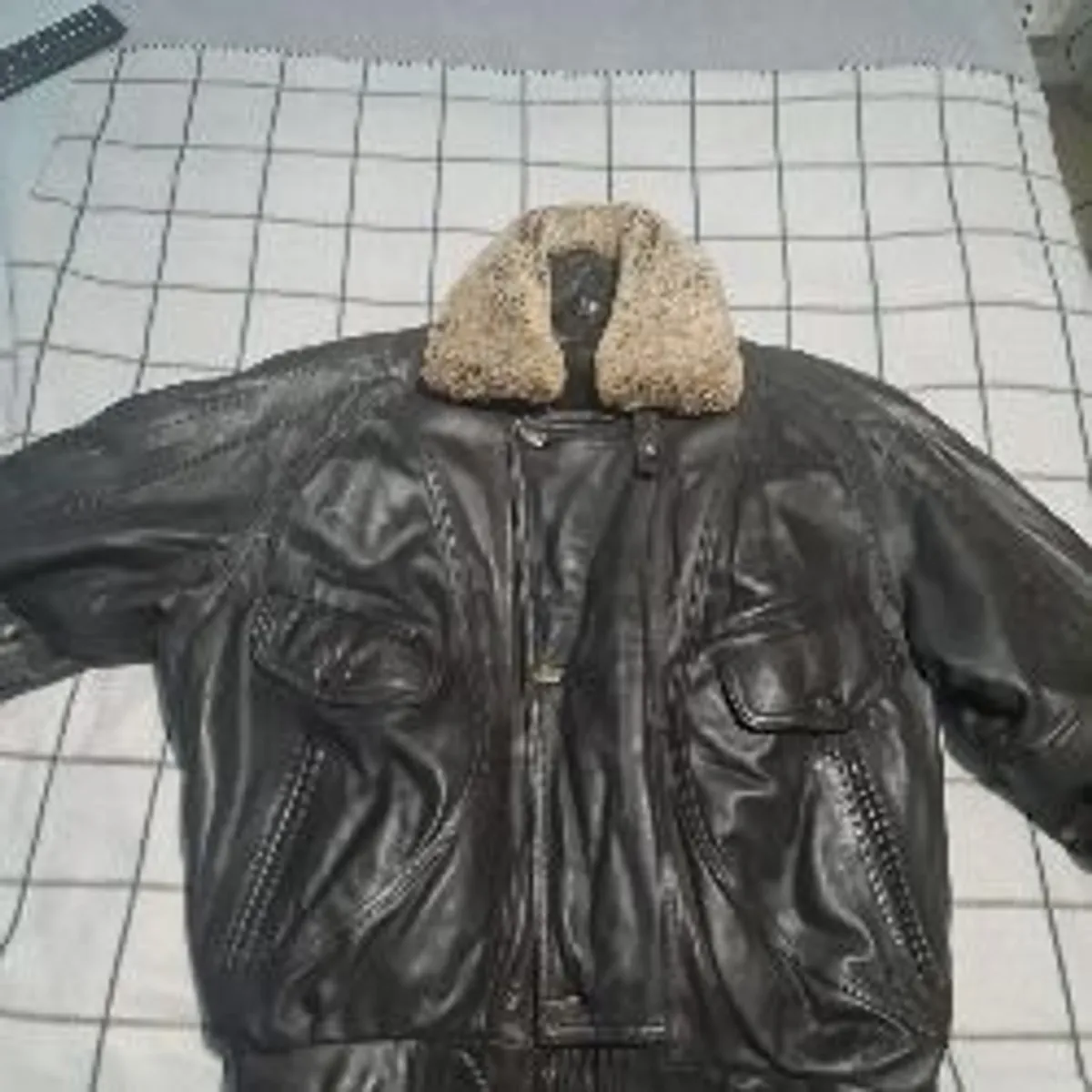 Brown Leather Jacket - Image 1