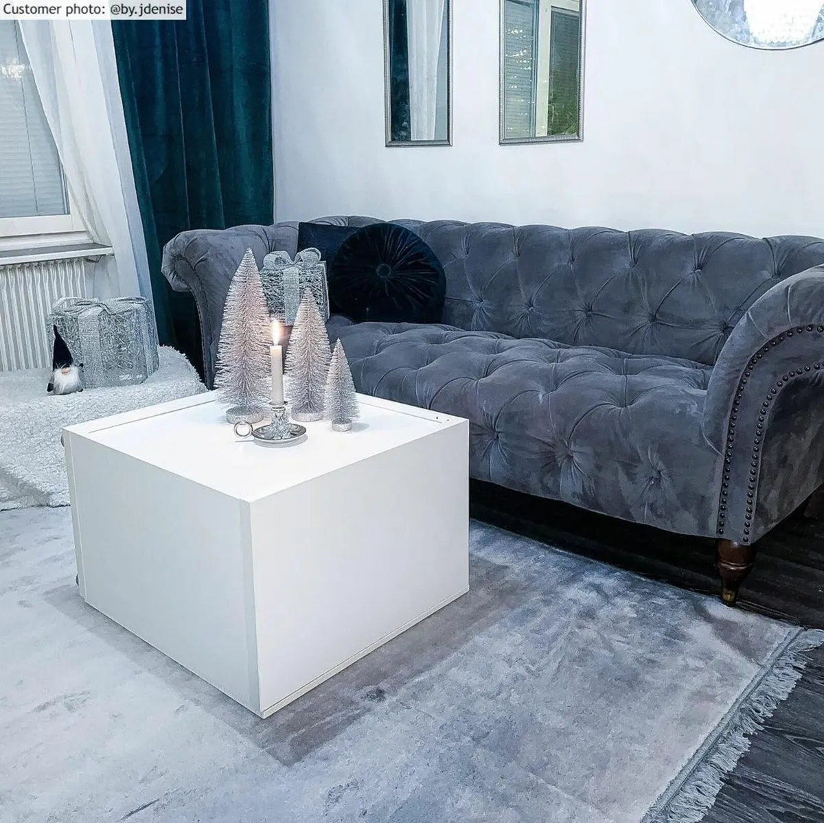 Grey Rug Silk Look 200cm x 290cm - Image 1