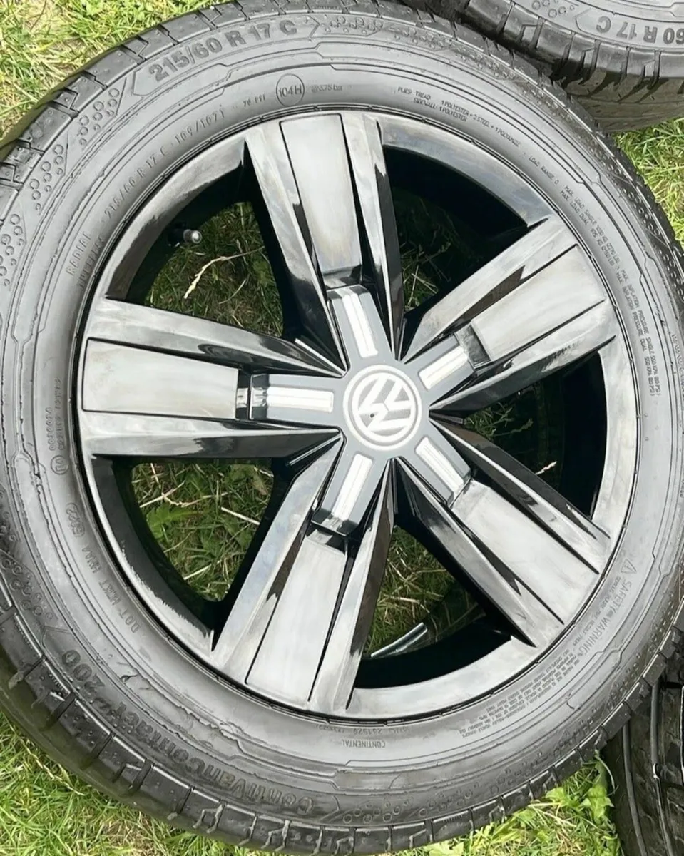 VW T6.1 Genuine 17"GLS Black Alloys - Image 1