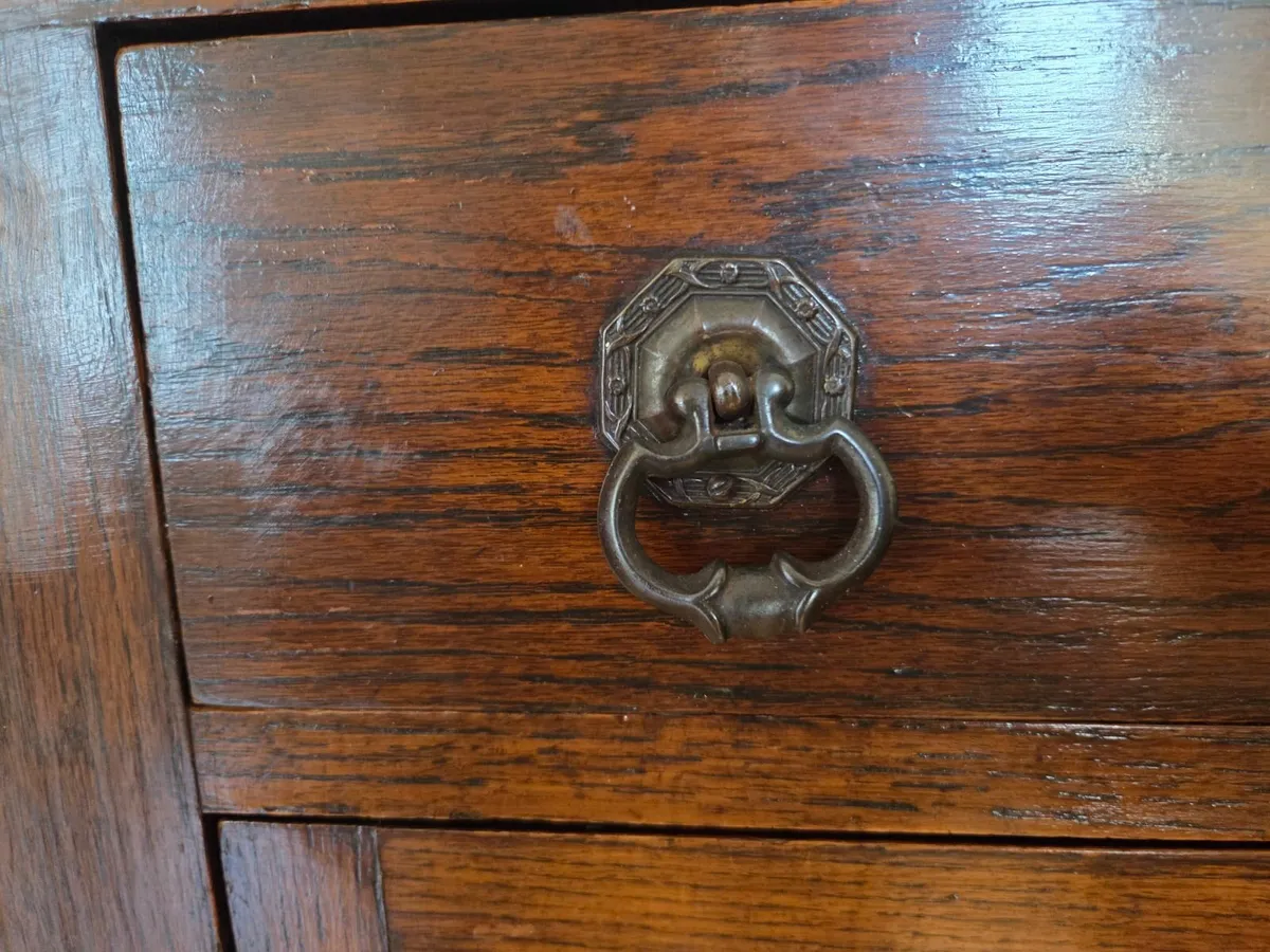 GOOD QUALITY EDWARDIAN MAHOGANY SIDEBOARD WITH OVA - Image 4