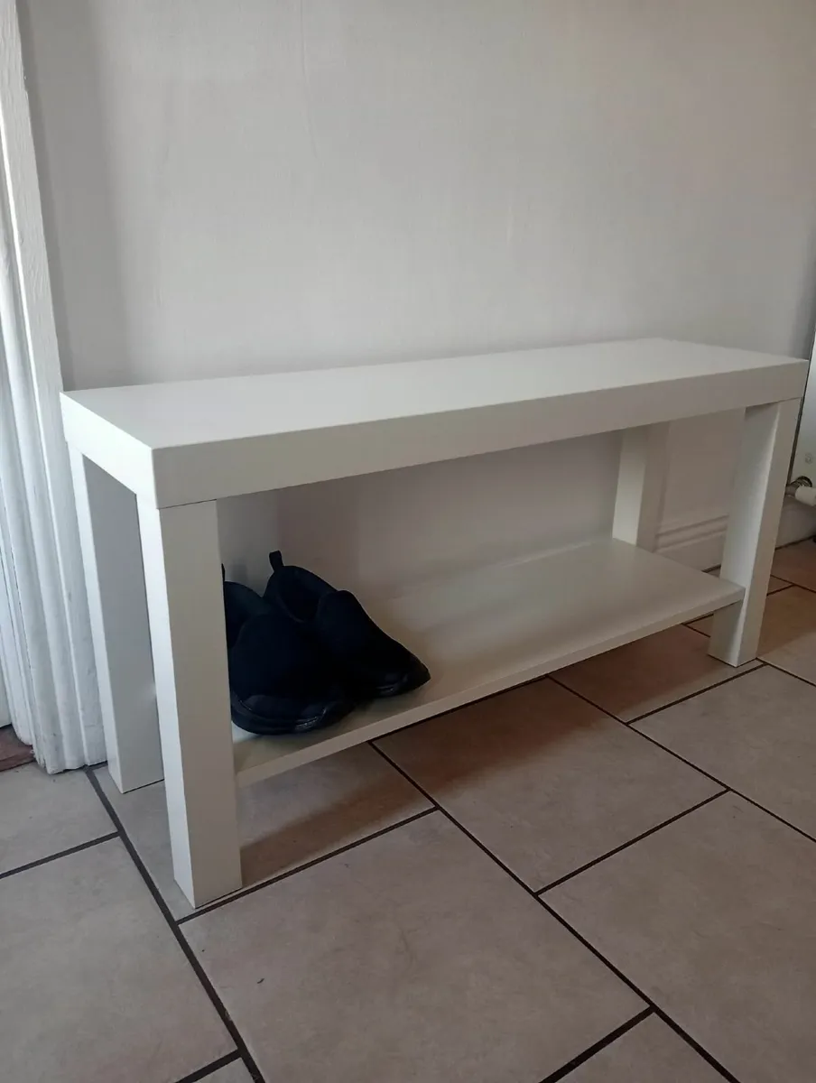 Multipurpose White TV Bench - 90 cm x 26 cm - Image 1