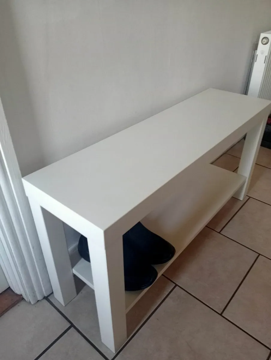 Multipurpose White TV Bench - 90 cm x 26 cm - Image 3