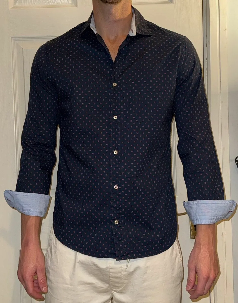 Slim fit Navy Shirt - Image 1