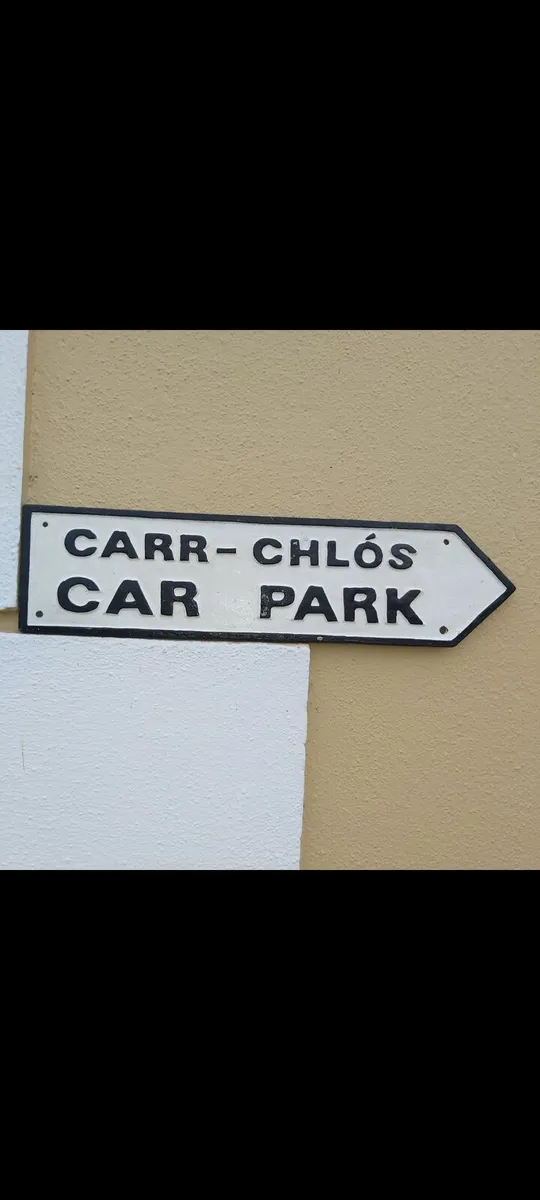 Car park 2 sided cast iron sign
