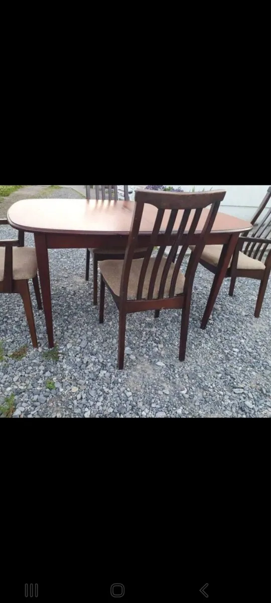 crannac afromosia teak mcm dining set restored - Image 1