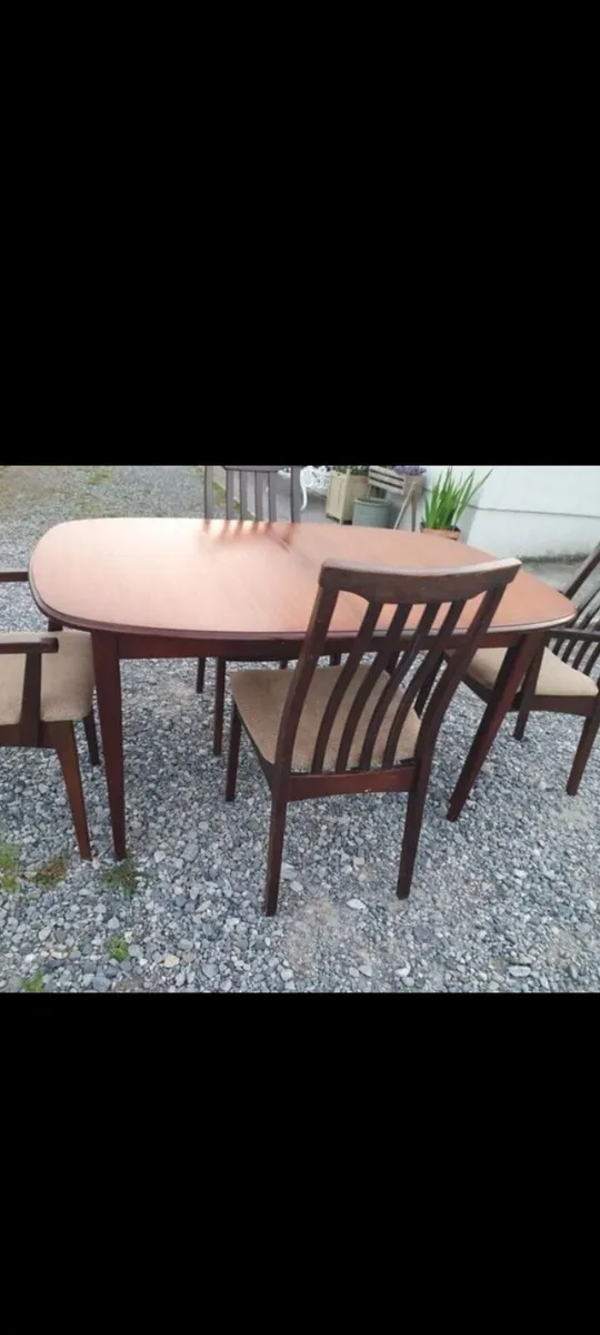 crannac afromosia teak mcm dining set restored - Image 2