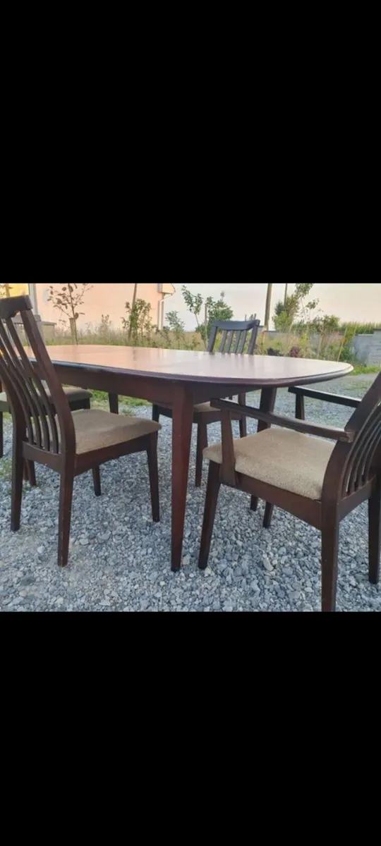 crannac afromosia teak mcm dining set restored - Image 3