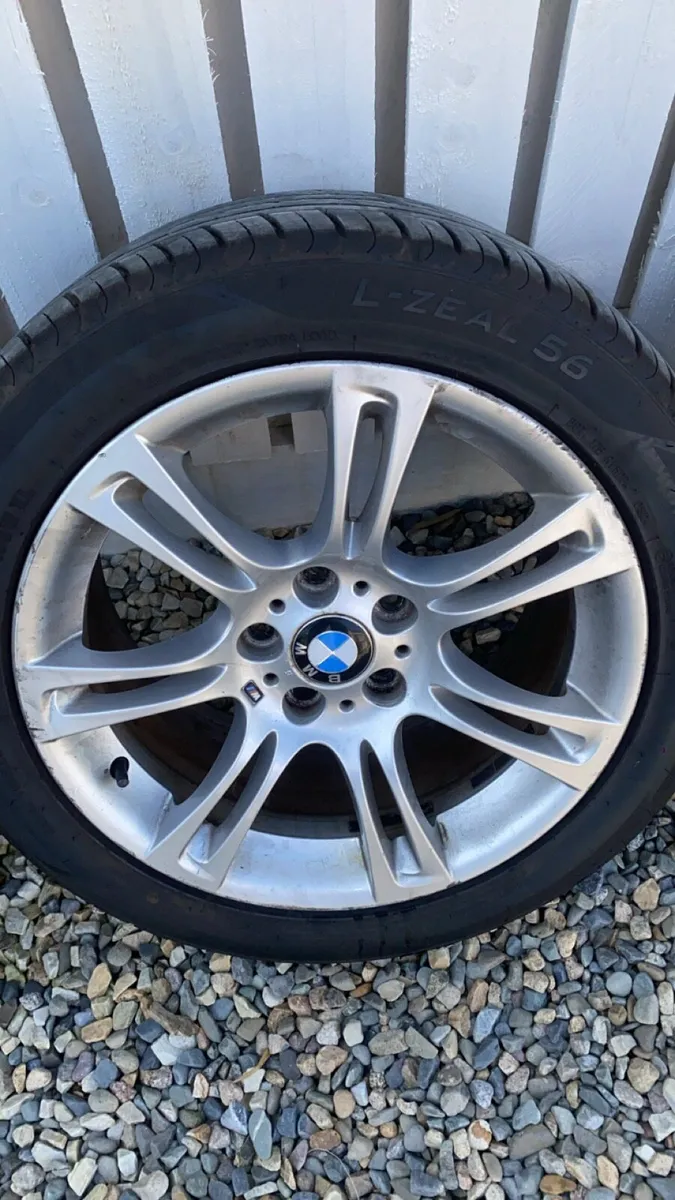 Genuine bmw Msport 18” alloys +4 good tyres - Image 1