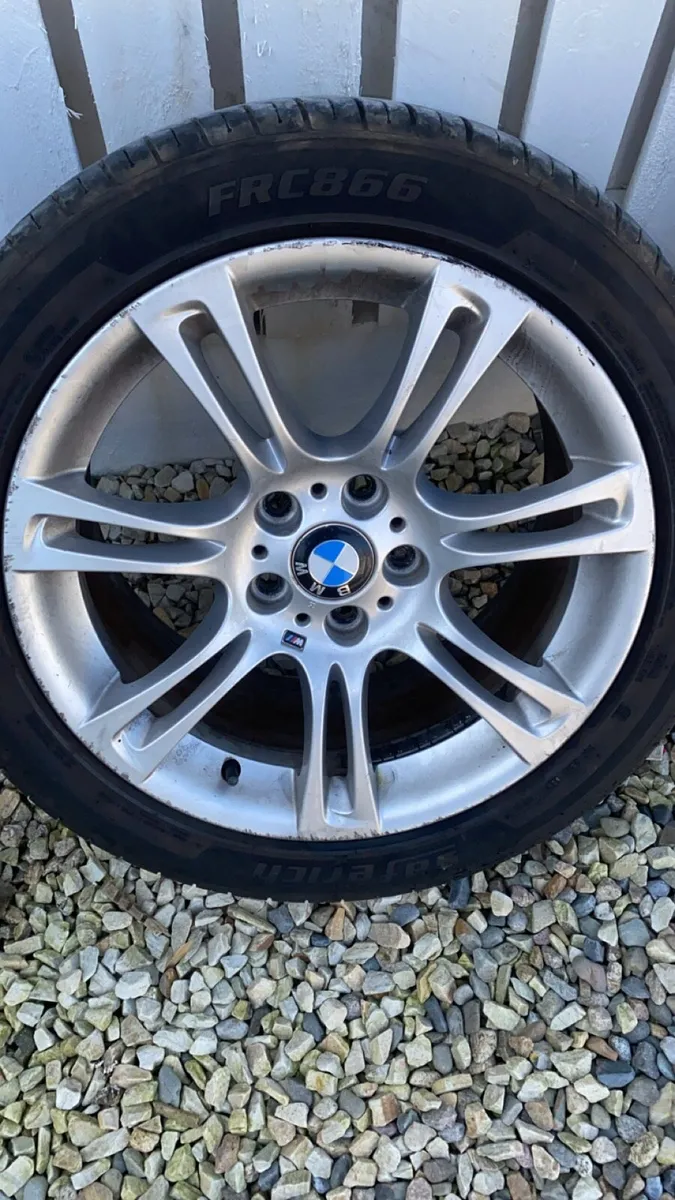 Genuine bmw Msport 18” alloys +4 good tyres - Image 2