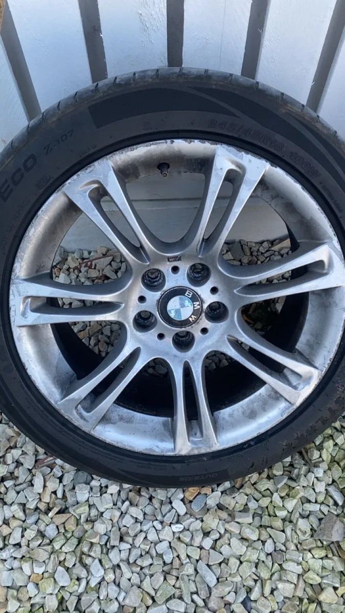 Genuine bmw Msport 18” alloys +4 good tyres - Image 3
