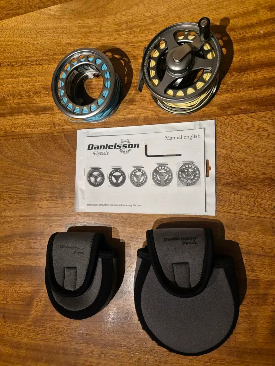 Danielsson 7 12 fly reel and spare spool salmon - Image 2