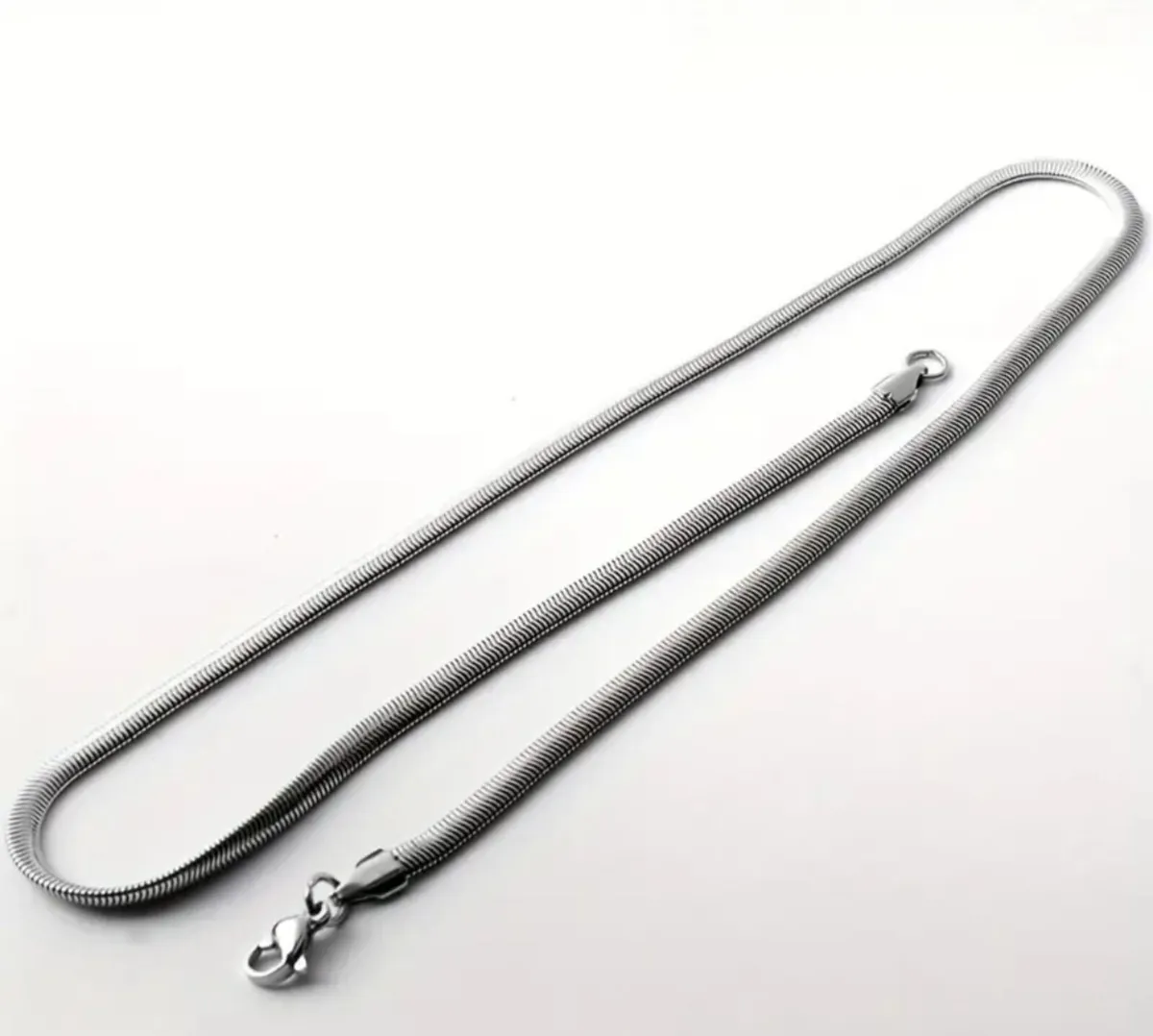 Silver snake link chain - Image 4