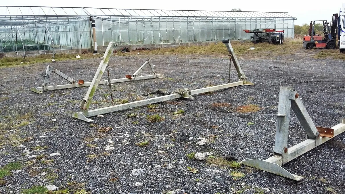 Large galvanised boat cradle / supports - Image 3
