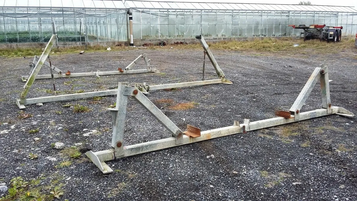 Large galvanised boat cradle / supports - Image 1