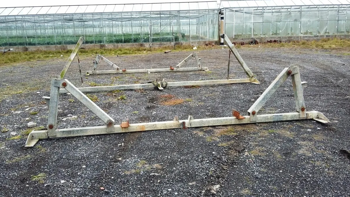Large galvanised boat cradle / supports - Image 4