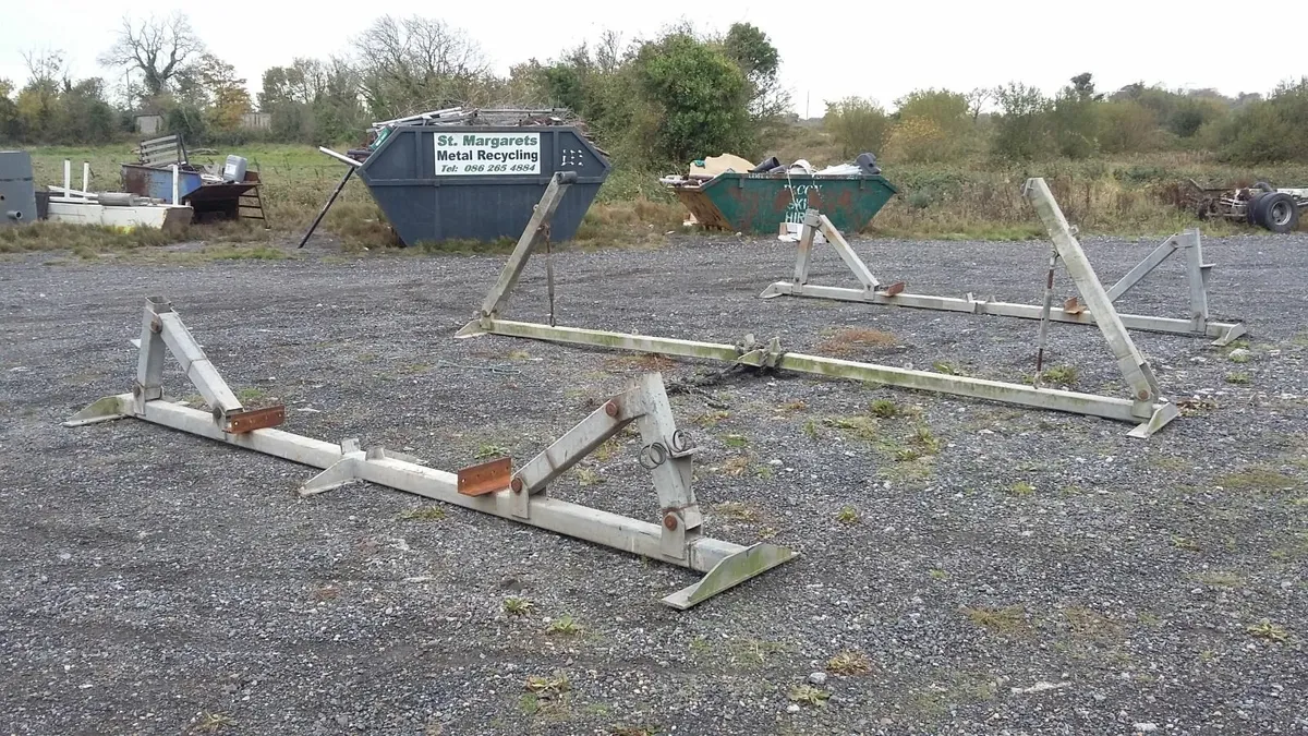 Large galvanised boat cradle / supports - Image 2