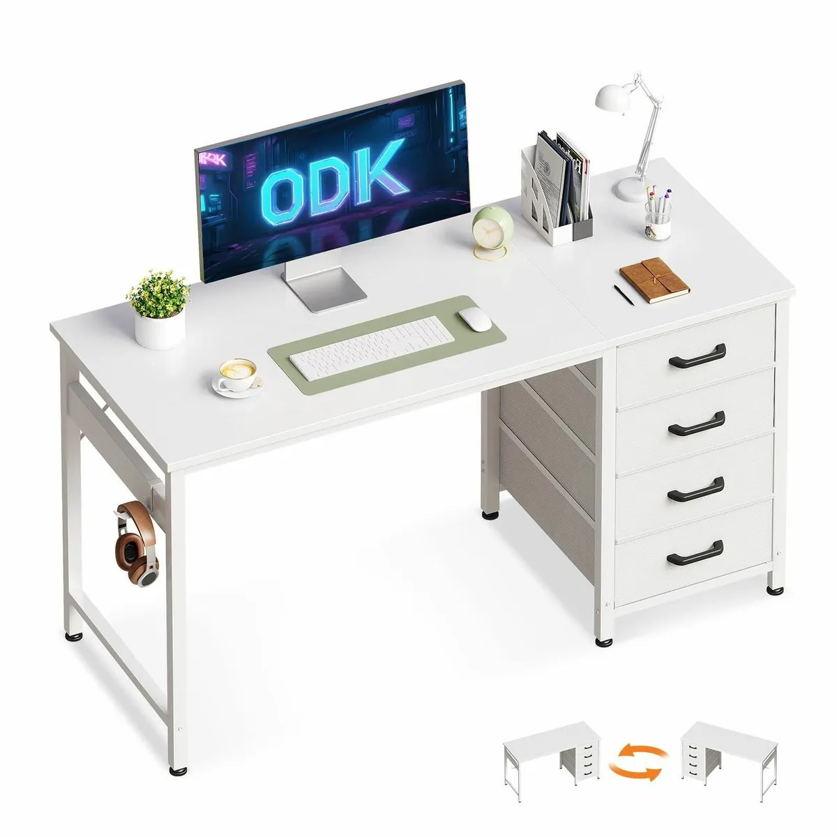 Computer Desk Drawers 120 x 48 cm Office Storage & - Image 1