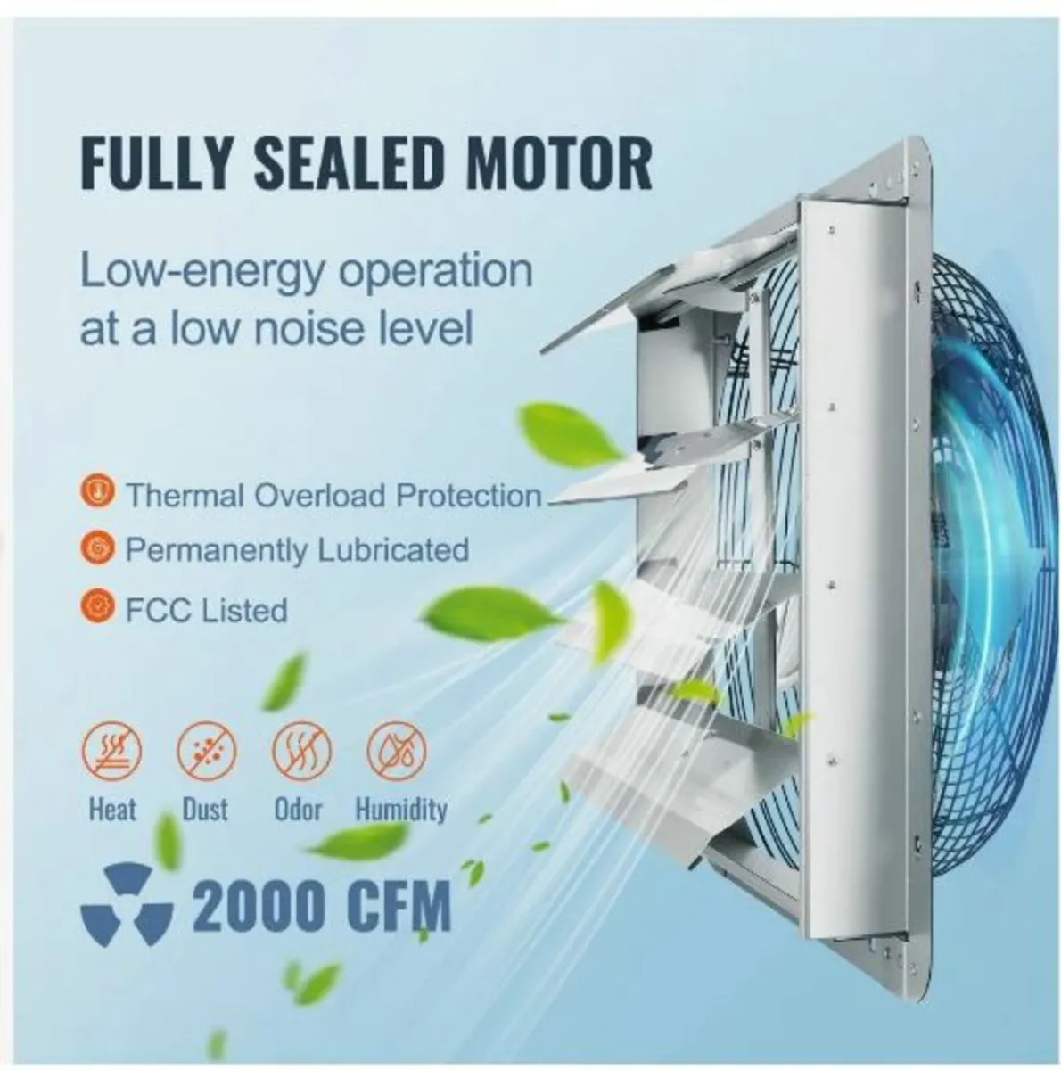 Shutter Exhaust Fan, 406 mm High-speed - Image 2