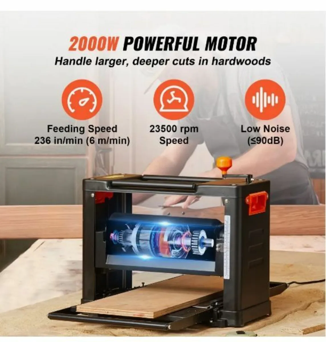 Thickness Planer, Two Speed, 33 cm - Image 1
