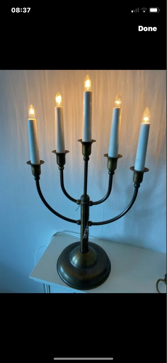 Vintage Five Light Tabletop Lamp - Image 1