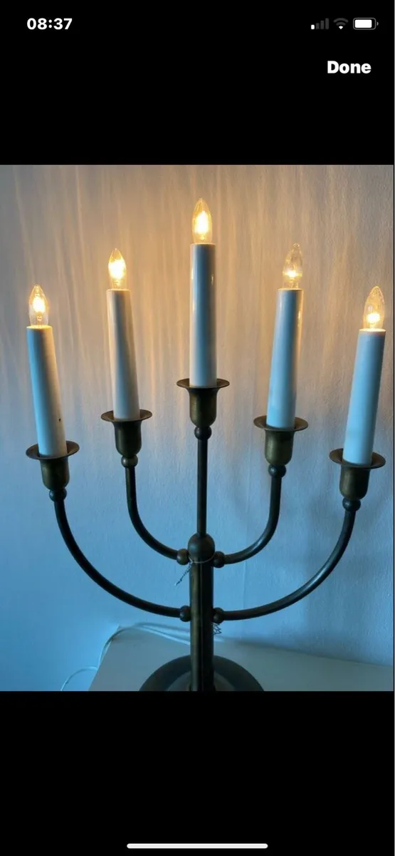 Vintage Five Light Tabletop Lamp - Image 2