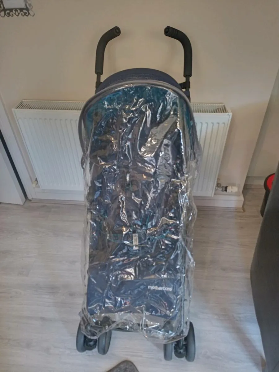 Mothercare baby's buggy with rain cover - Image 2