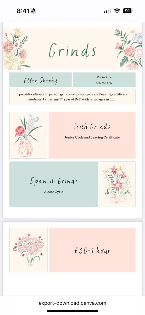 Irish and Spanish Grinds