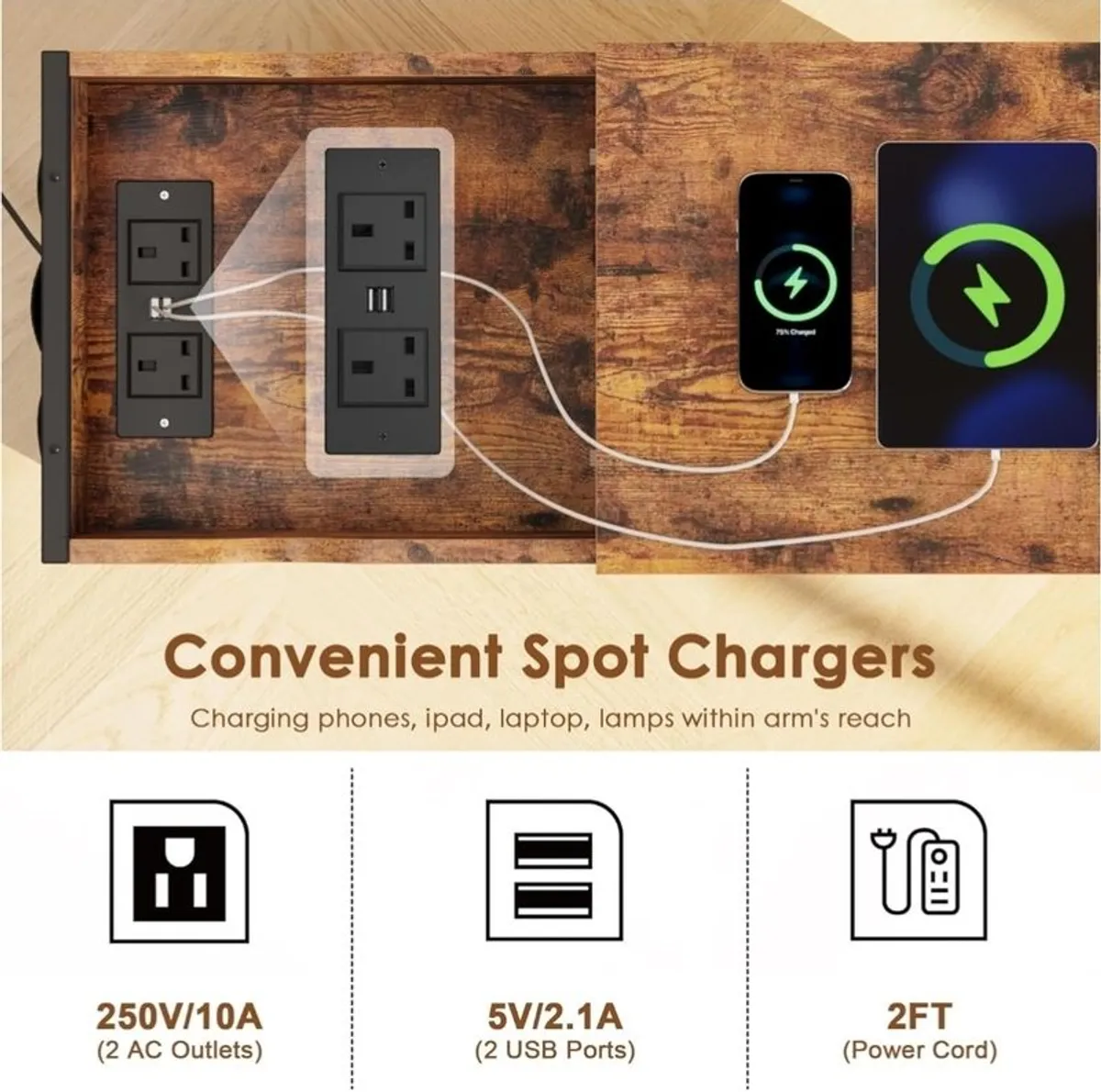 Charging Station Table (BRAND NEW) - Image 3