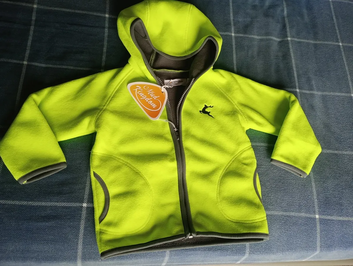 Boys Kids Fleece Zip-Up Jumper Top Winter 3y/o - Image 3
