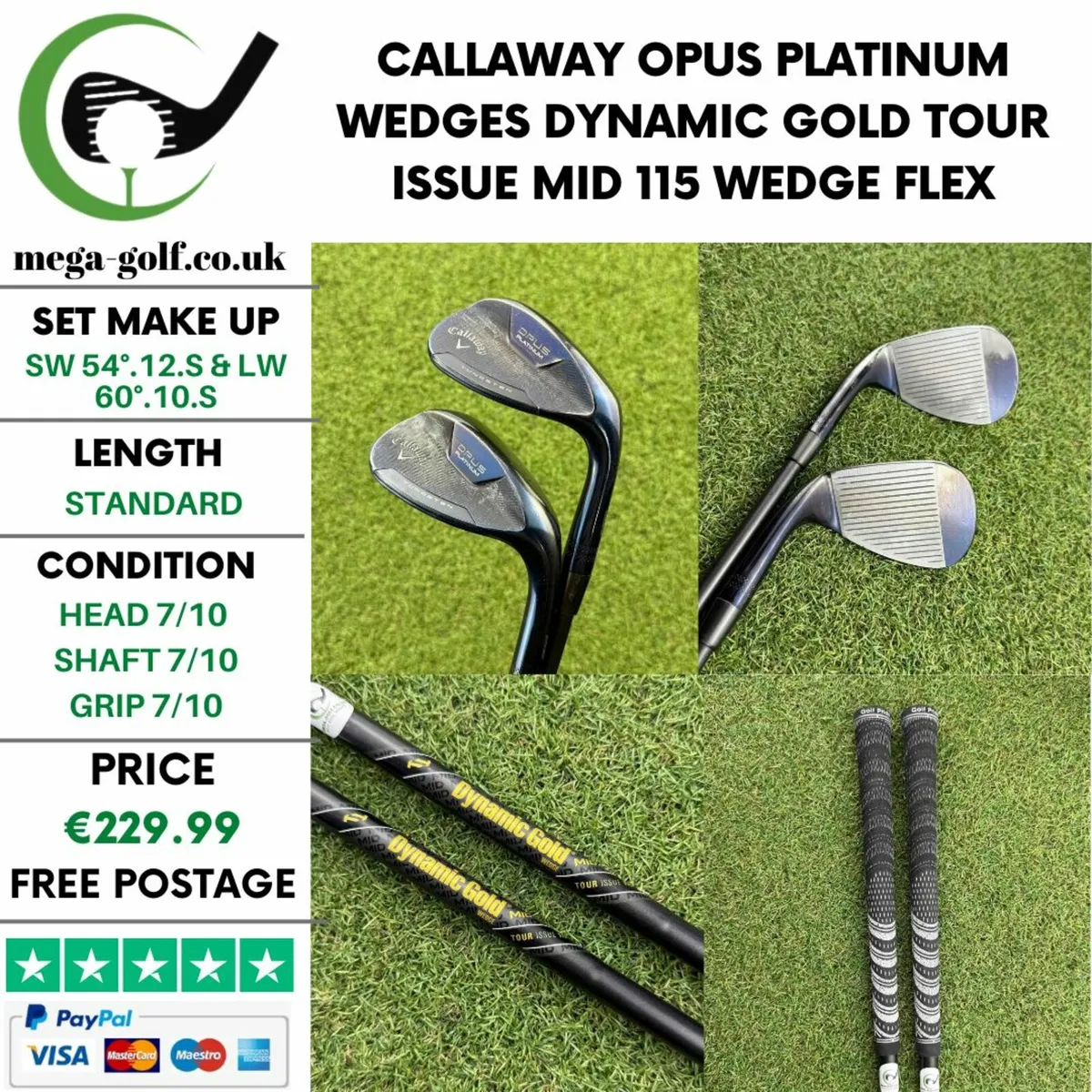 Callaway Opus Platinum Wedges Sw 54° & Lw 60° - Image 1
