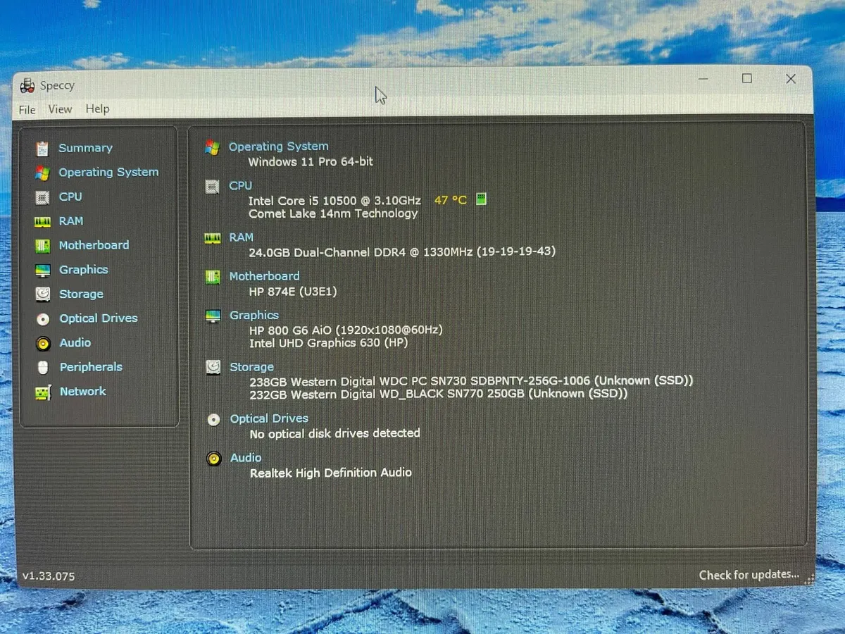 HP EliteOne 800 G6 - AIO - i5-24GB-2x 256GB SSD - Image 3