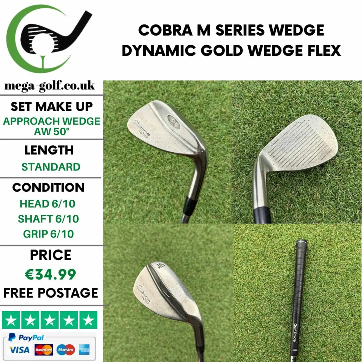 Cobra M Series Wedge Aw 50° / Dynamic Gold Wedge - Image 1