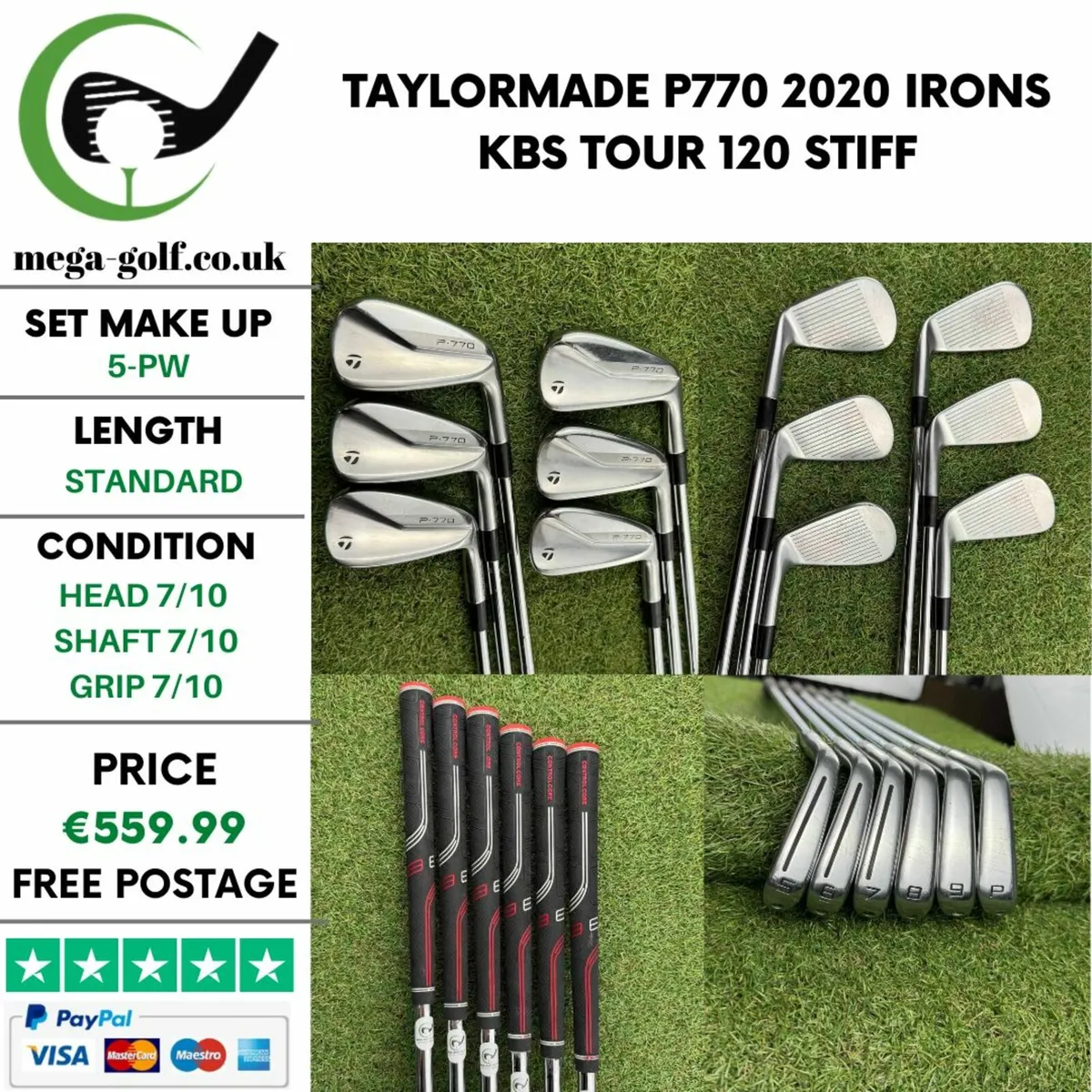 Taylormade P770 2020 Irons / 5-Pw / Stiff - Image 1