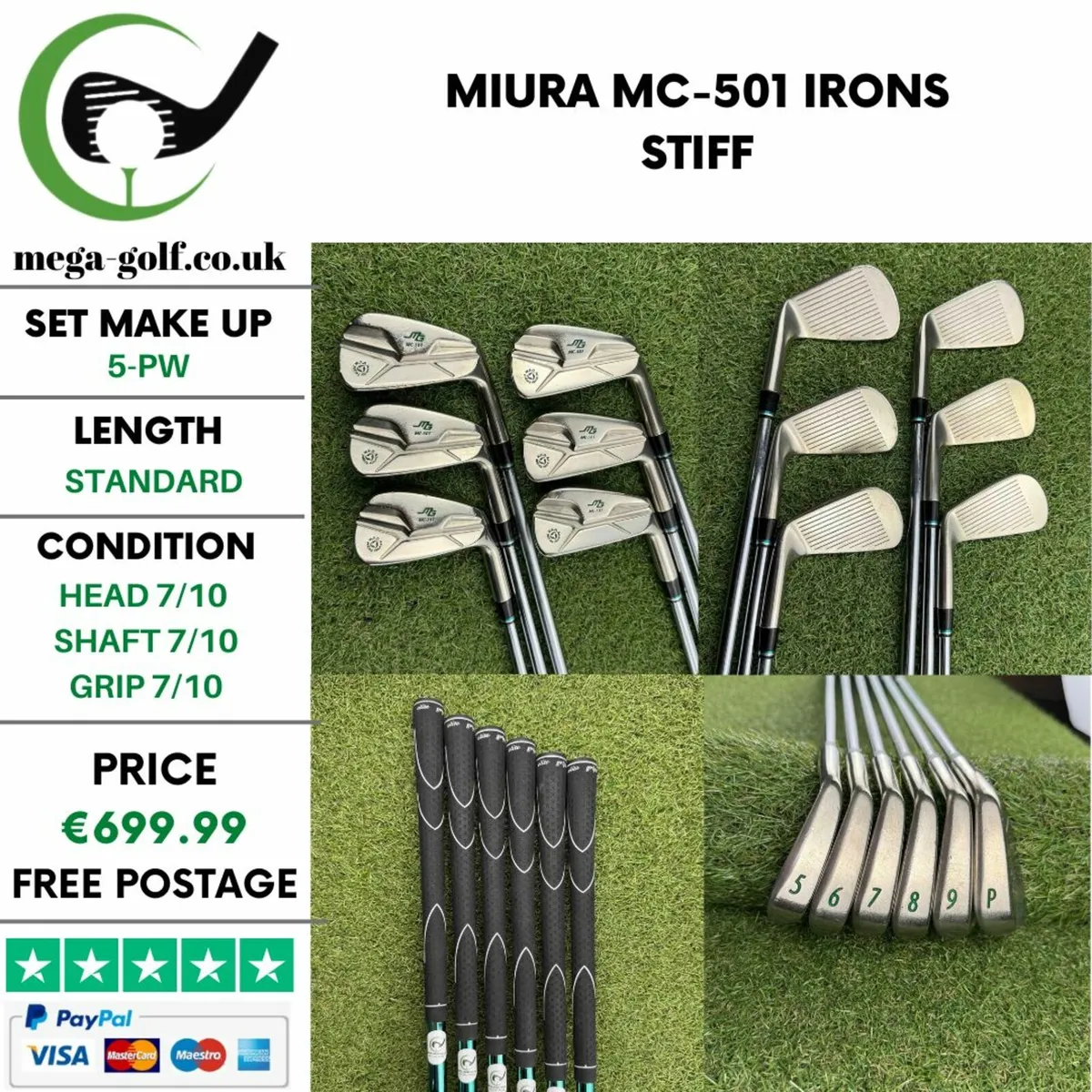 Miura MC-501 Irons / 5-Pw / Stiff - Image 1